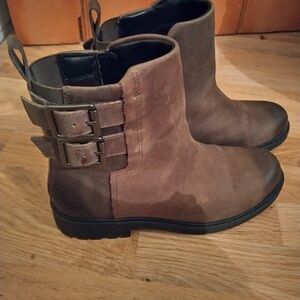 Clarks Brown Ankle Boots